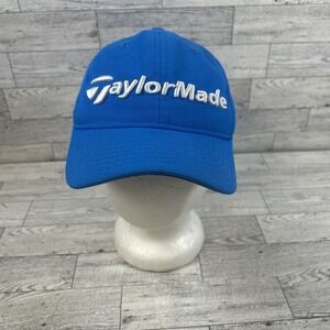 TaylorMade Adjustable Hat One Size Fits All Blue White Golf Cap‎